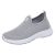 Zapatillas Mujer Casual Zapatos Comodos Mujer Zapatillas De Deporte De Primavera Y Otoño para Zapatos Casuales Cómodos Tela Malla A Vestir (Grey 42)